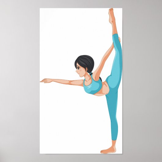 Dancer Stretching Dance Exerction Poster (Voorkant)