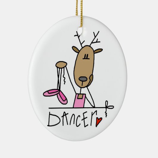 Dancer the Reindeer Kerstkeepomwille Ornament (Rechts)