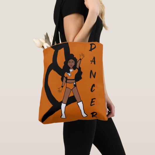 Dancer Twee Kleur Tas Sinaasappel & Wit (Dichtbij)