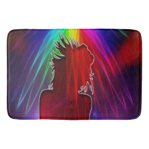 Dancer Under Neon Regenboog Douche Badmat