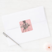 Dancer van achteren door Edgar Degas Ballet Vierkante Sticker (Envelop)