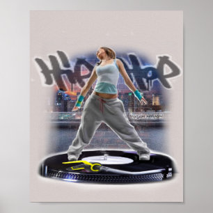 Dancer van de hiphop poster