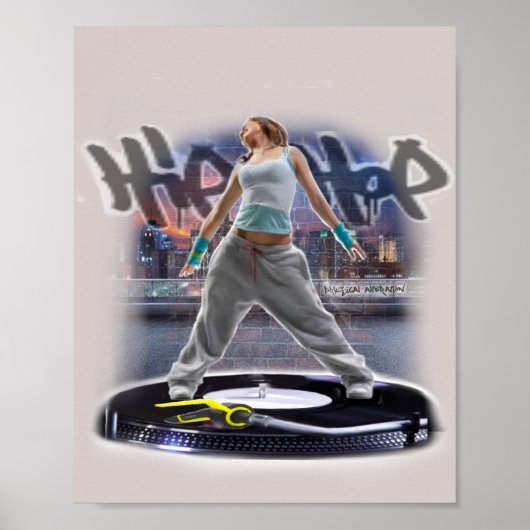 Dancer van de hiphop poster (Voorkant)