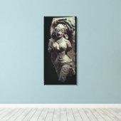 Dancer, van de Sun Temple van Kanara, Indiaan, 13t Canvas Afdruk (Insitu (Houten vloer))
