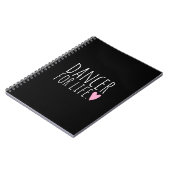 Dancer voor Life Black met hart Notitieboek (Linkerzijde)