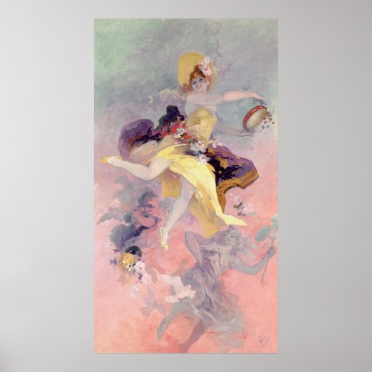 Dancer with a Basque Tambourine Poster (Voorkant)