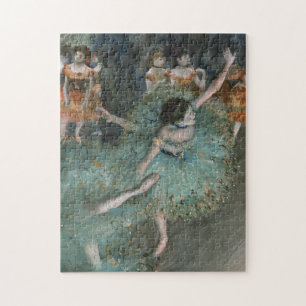 Dancer zwaaien, danser in groen door Edgar Degas Legpuzzel