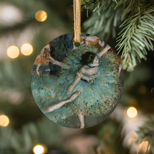 Dancer zwaaien, danser in Groen Edgar Degas Keramisch Ornament