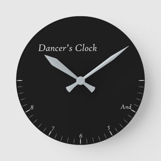 Dancer's Clock Ronde Klok (Voorkant)