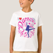Dancer's, ik hou van Dans T-shirt (Voorkant)