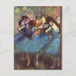 Dancers in blauw briefkaart