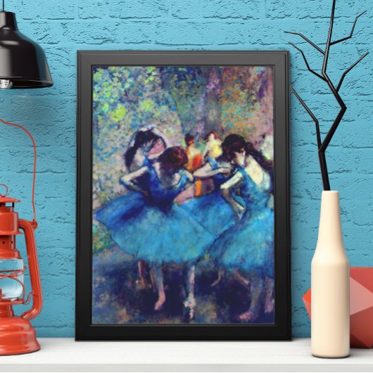 Dancers in blauw door Edgar Degas,  balletkunst Poster