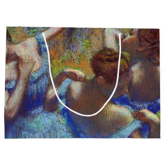Dancers in blauw, Edgar Degas Large Gift Bag Groot Cadeauzakje (Achterkant)