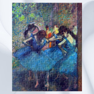 Dancers in Blue by Edgar Degas, Vintage Ballet Art Legpuzzel