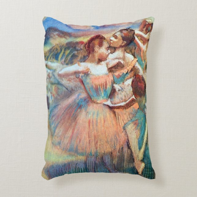 Dancers in een landschap van Edgar Degas Accent Kussen (Voorkant(Verticaal))