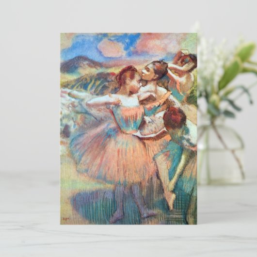 Dancers in een landschap van Edgar Degas Kaart (Staand voorkant)