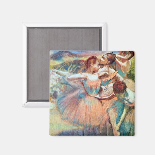 Dancers in een landschap van Edgar Degas Magneet (Voorkant / Achterkant)