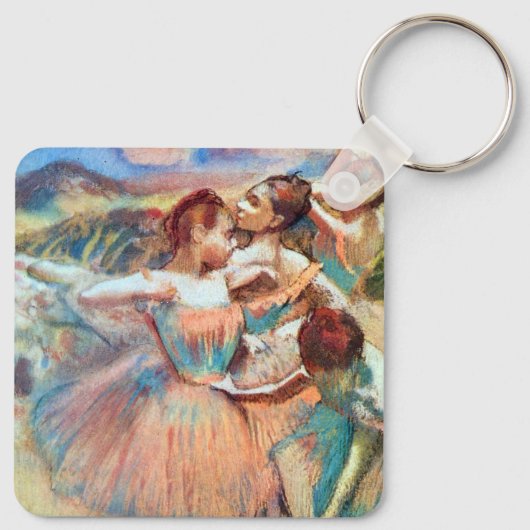 Dancers in een landschap van Edgar Degas Sleutelhanger (Achterkant)