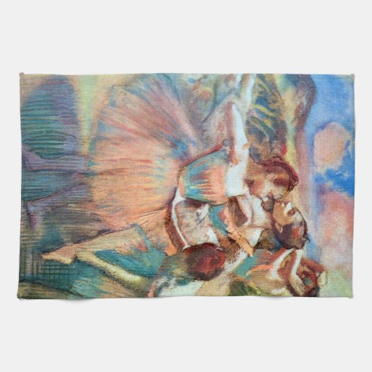 Dancers in een landschap van Edgar Degas Theedoek (Horizontaal)