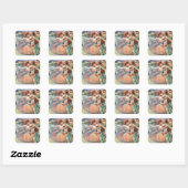 Dancers in een landschap van Edgar Degas Vierkante Sticker (Vel)