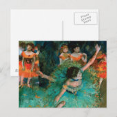 Dancers in Groen door Edgar Degas Briefkaart (Voorkant / Achterkant)
