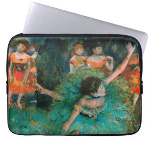 Dancers in Groen door Edgar Degas Laptop Sleeve