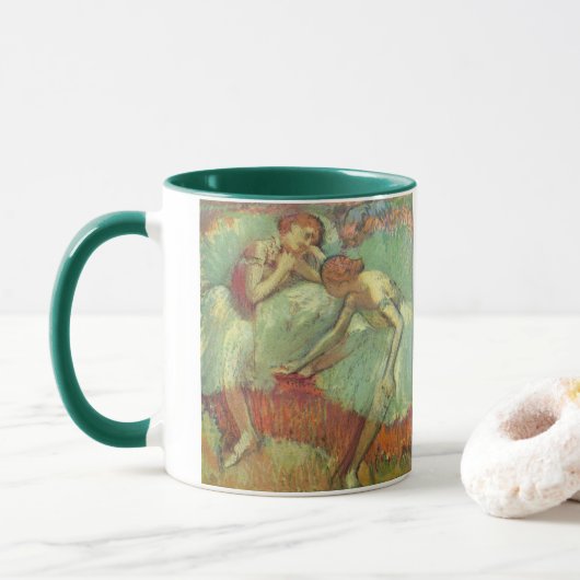 Dancers in het groen door Edgar Degas,  ballet Mok (Met donut)