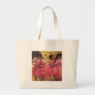 Dancers in roze grote tote bag