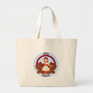 Dancer's Jumbo Canvas tas met Kathak Dancer