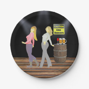 Dancers met waarschuwing Vrouwen op dansfeest Papieren Bordje