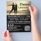 Dancers op Stage, Dance Lesson Adverteren Flyer (Hand)