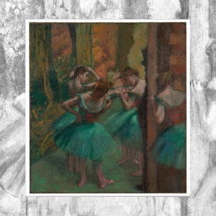 Dancers, roze en groen van Edgar Degas Poster