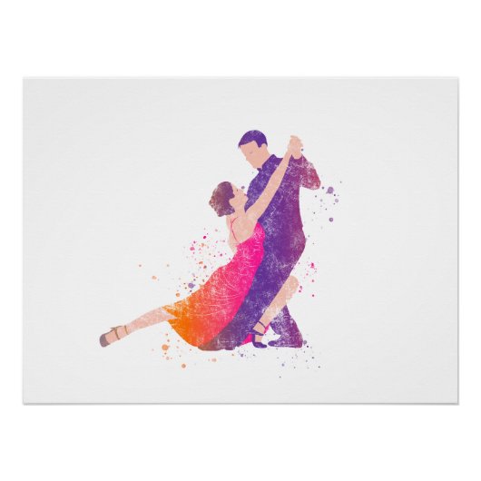 Dancers Tango Ballroom Flamenco dansen Perfect Poster (Voorkant)