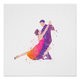 Dancers Tango Ballroom Flamenco dansen Perfect Poster