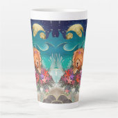 DANCIEN' AVEC LE STARZ Red Chow Latte Mug (Devant)