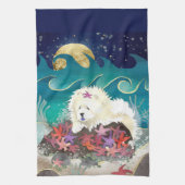 DANCIN MET DE STARZ Cream Chow - Keukenhanddoek (Verticaal)