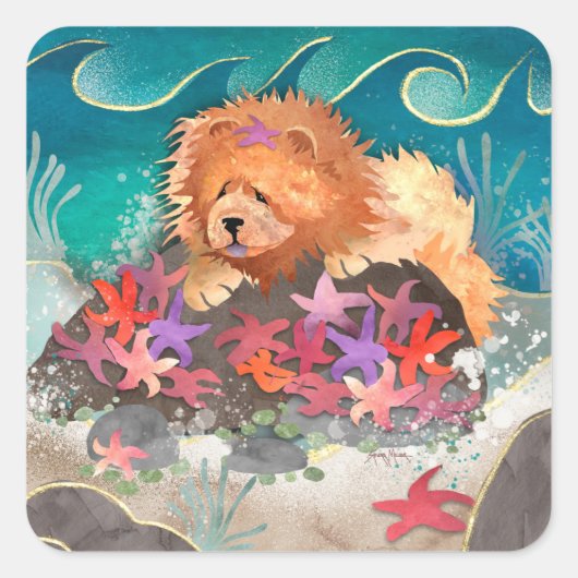 DANCIN MET DE STARZ-vierkante stickers (Voorkant)