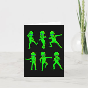 Dancing Aliens Halloween Green Alien Dance Kinder Kaart
