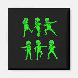 Dancing Aliens Halloween Green Alien Dance Kinder Magneet