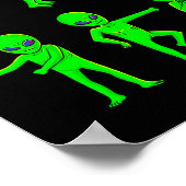 Dancing Aliens Halloween Green Alien Dance Kinder  Poster (Hoek)