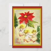 Dancing Angels kerstfeest uitnodiging (Voorkant)