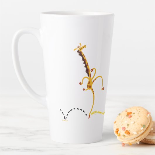 DANCING AROUND BAD STUFF GIRAFFE beroemd gemaakt d Latte Mok (In situ)