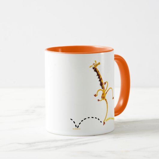 DANCING AROUND BAD STUFF GIRAFFE beroemd gemaakt d Mok (Voorkant rechts)