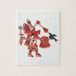 Dancing Aztec shaman-krijger Legpuzzel