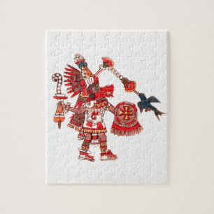 Dancing Aztec shaman-krijger Legpuzzel