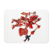 Dancing Aztec shaman-krijger Magneet (Horizontaal)