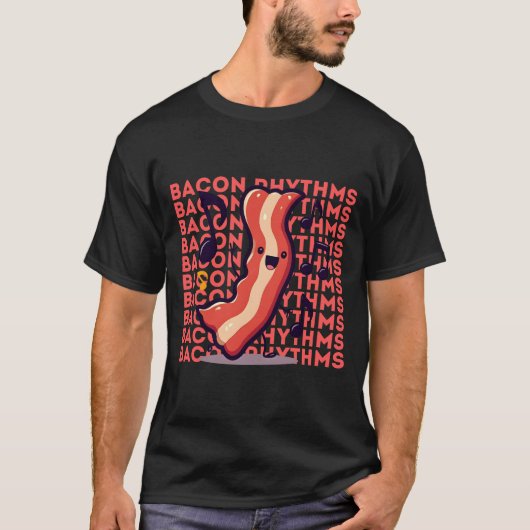 Dancing Bacon Delight Graphic T-Shirt – Leuk (Voorkant)