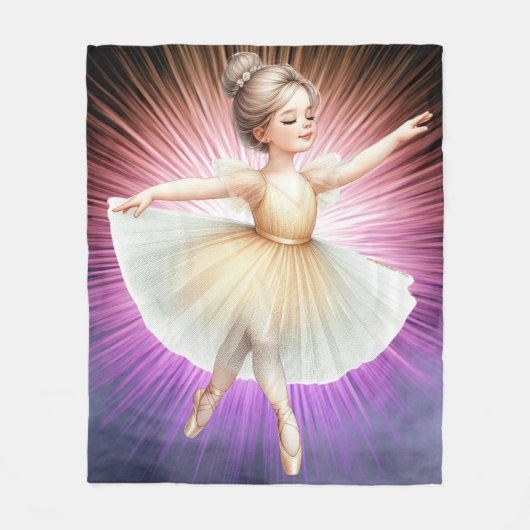 Dancing Ballerina Fleece Deken (Voorkant)