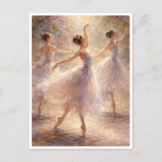 Dancing ballerinas. Postcard Briefkaart