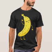 Dancing Banana Funny Cartoon Design T-shirt (Voorkant)